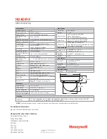 Предварительный просмотр 2 страницы Honeywell HD4DIRX Specifications