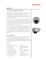 Honeywell HD4UX Specifications предпросмотр