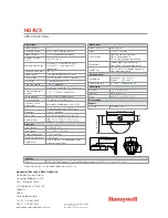 Предварительный просмотр 2 страницы Honeywell HD4UX Specifications