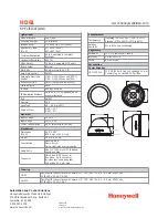 Предварительный просмотр 2 страницы Honeywell HD61 Series Specifications