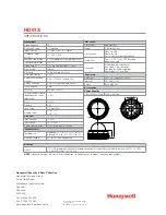 Предварительный просмотр 2 страницы Honeywell HD61X Specifications