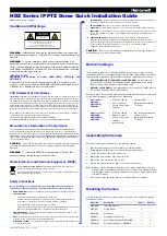 Honeywell HDZ Series Quick Installation Manual preview