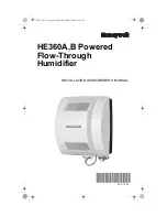 Honeywell HE360A - Whole House Powered Humidifier Installation Manual preview