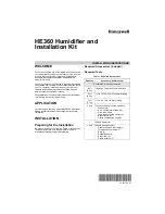 Предварительный просмотр 1 страницы Honeywell HE360A1019/U Installation Instructions Manual