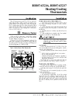 Preview for 1 page of Honeywell HH07AT216 Quick Manual