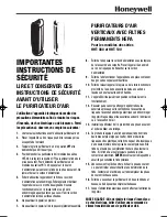 Preview for 7 page of Honeywell HHT-080 - Consumer Products - Room Air Purifier Important Safety Instructions Manual