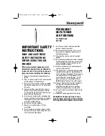 Honeywell HHT-090 Series Owner'S Manual preview