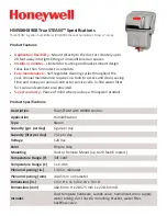 Preview for 1 page of Honeywell HM506H8908 - TrueSTEAM Humidifier 6 Gal Specifications