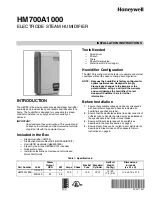 Preview for 1 page of Honeywell HM700A1000 Installation Instructions Manual