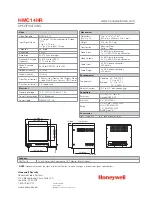 Предварительный просмотр 2 страницы Honeywell HMC14HR Specifications