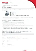 Preview for 2 page of Honeywell Home SI800MS Installation Instructions Manual