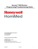 Предварительный просмотр 1 страницы Honeywell HomMed Genesis Programming And Troubleshooting Manual