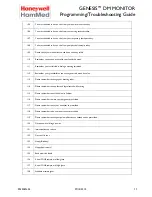 Предварительный просмотр 11 страницы Honeywell HomMed Genesis Programming And Troubleshooting Manual