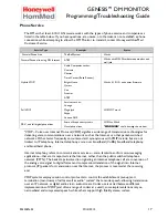 Предварительный просмотр 17 страницы Honeywell HomMed Genesis Programming And Troubleshooting Manual