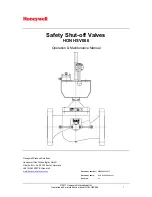 Honeywell HON HSV086 Operation & Maintenance Manual preview