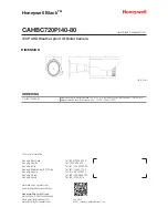 Preview for 3 page of Honeywell Honeywell Black CAHBC720PI40-80 Dimension And Installation Manuallines