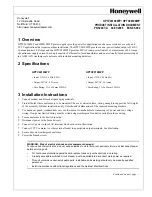 Honeywell HP24100WP Product Installation Document preview