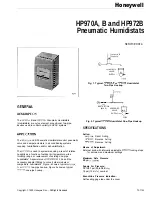 Preview for 1 page of Honeywell HP970A Service Data