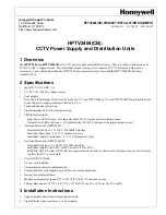 Honeywell HPTV2404 Product Installation Document preview