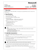 Honeywell HPTV2408UL Product Installation Document preview