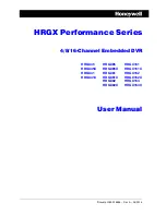 Preview for 1 page of Honeywell HRGX161 User Manual