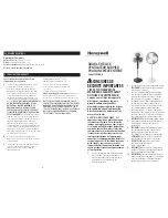 Предварительный просмотр 4 страницы Honeywell HSF1640 Series Manual