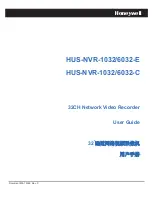 Honeywell HUS-NVR-1032/6032-C User Manual preview