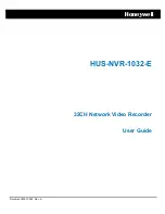 Honeywell hus-nvr-1032-e User Manual предпросмотр