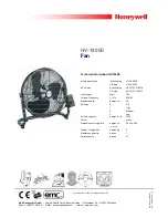 Предварительный просмотр 2 страницы Honeywell HV-1800E Technical Information