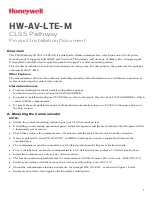 Honeywell HW-AV-LTE-M Product Installation Document preview