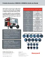 Предварительный просмотр 1 страницы Honeywell HW6200 - Portable Generator NOT Specification Sheet