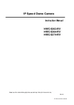 Предварительный просмотр 1 страницы Honeywell HWC-S363-RV Instruction Manual