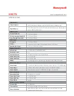 Preview for 4 page of Honeywell HXCT9 Specification