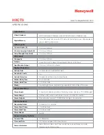 Предварительный просмотр 4 страницы Honeywell HXCT9 Specification