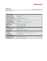 Preview for 5 page of Honeywell HXCT9 Specification