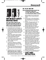 Preview for 1 page of Honeywell HZ-605c series Assemble And Operating Instructions