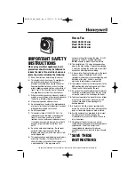 Honeywell HZ2800P - Turbo Heater Fan Instructions Manual preview