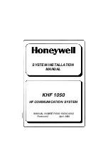 Honeywell KHF 1050 System Installation Manual preview