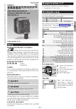 Предварительный просмотр 1 страницы Honeywell Krom Schroder DG B Series Operating Instructions