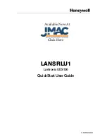 Preview for 1 page of Honeywell LANSRLU1 Quick Start User Manual