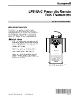 Honeywell LP916A-C Installation Instructions Manual preview