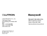 Preview for 20 page of Honeywell Lutron LR-HWLV-HVAC TouchPRO Wireless Operating Manual