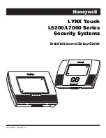 Honeywell LYNX Touch L7000 Series Installation And Setup Manual preview