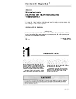 Honeywell Magic Stat MS3000 Installation Manual preview