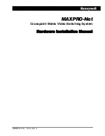 Предварительный просмотр 1 страницы Honeywell MAXPRO-Net Hardware Installation Manual