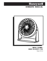 Honeywell MEGA TURBO HF-810 Owner'S Manual предпросмотр