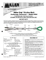 Honeywell Miller Grip 494 User Instruction Manual preview