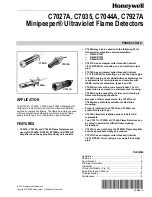 Preview for 1 page of Honeywell Minipeeper C7027A Product Data