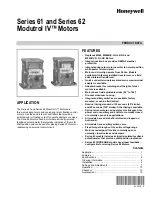 Honeywell Modutrol IV M6284A1030 Manual preview