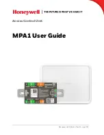 Preview for 1 page of Honeywell MPA1 User Manual